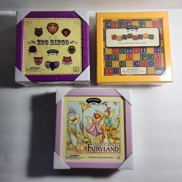 Front Porch Classics Games Lot of 3 Adventures in Fairyland Zoo Bingo Wo… - Picture 1 of 10
